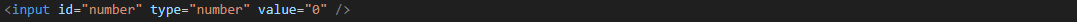 Number input